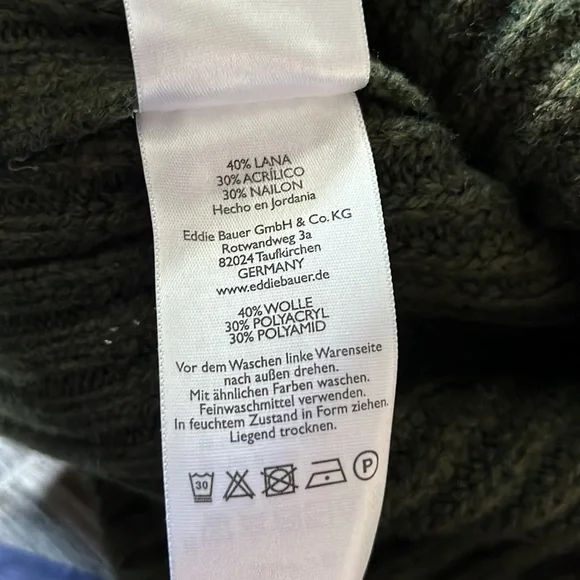 EDDIE BAUER 1/4 ZIP SWEATER MR FIELD GUIDE HEATHER GREEN SIZE 2XL